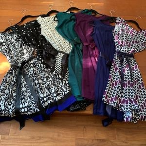 7 Haani Dresses with satin ribbon belts